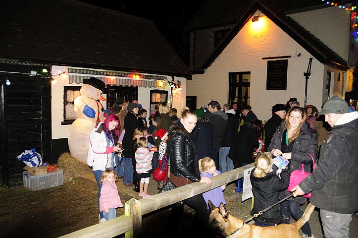 The queue for Father Christmas
